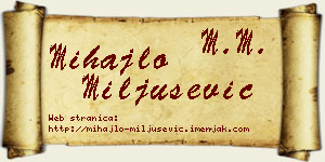 Mihajlo Miljušević vizit kartica